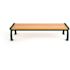 Heritage 6 ft. Cedar Planks with Green Frame Backless Recycled Plastic Bench