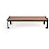 Heritage 6 ft. Brown Planks with Green Frame Backless Recycled Plastic Bench