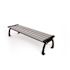 Heritage 6 ft. Gray Planks with Black Frame Backless Recycled Plastic Bench