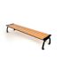 Heritage 8 ft. Cedar Planks with Black Frame Backless Recycled Plastic Bench