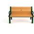 Heritage 4 ft. Cedar Planks with Green Frame Recycled Plastic Bench