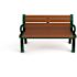 Heritage 4 ft. Brown Planks with Green Frame Recycled Plastic Bench