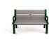 Heritage 4 ft. Gray Planks with Green Frame Recycled Plastic Bench