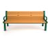 Heritage 5 ft. Cedar Planks with Green Frame Recycled Plastic Bench