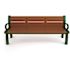Heritage 5 ft. Brown Planks with Green Frame Recycled Plastic Bench