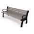 Heritage 5 ft. Gray Planks with Black Frame Recycled Plastic Bench