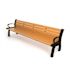 Heritage 8 ft. Cedar Planks with Black Frame Recycled Plastic Bench