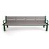 Heritage 8 ft. Gray Planks with Green Frame Recycled Plastic Bench