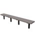 Creekside 8 ft. Gray In-Ground Mount Recycled Plastic Bench