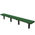 Creekside 8 ft. Green In-Ground Mount Recycled Plastic Bench