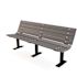 Contour 6 ft. Gray Surface Mount Recycled Plastic Bench