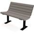 Jameson 4 ft. Gray Surface Mount Recycled Plastic Bench