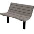 Jameson 4 ft. Gray In-Ground Mount Recycled Plastic Bench