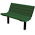 Jameson 4 ft. Green In-Ground Mount Recycled Plastic Bench