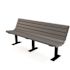 Jameson 6 ft. Gray Surface Mount Recycled Plastic Bench