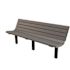 Jameson 6 ft. Gray In-Ground Mount Recycled Plastic Bench