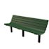 Jameson 6 ft. Green In-Ground Mount Recycled Plastic Bench