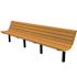 Jameson 8 ft. Cedar In-Ground Mount Recycled Plastic Bench