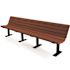Jameson 8 ft. Brown Surface Mount Recycled Plastic Bench