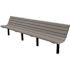 Jameson 8 ft. Gray In-Ground Mount Recycled Plastic Bench
