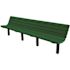 Jameson 8 ft. Green In-Ground Mount Recycled Plastic Bench