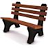 Comfort Park Avenue 4 ft. Brown Recycled Plastic Bench