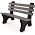 Comfort Park Avenue 4 ft. Gray Recycled Plastic Bench