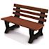 Brooklyn 4 ft. Brown Recycled Plastic Bench