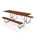 Galvanized Frame 6 ft. Brown ADA Recycled Plastic Picnic Table