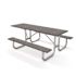 Galvanized Frame 6 ft. Gray ADA Recycled Plastic Picnic Table