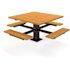 T-Table 4 ft. Cedar Surface Mount Square Recycled Plastic Picnic Table