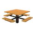 T-Table 4 ft. Cedar In-Ground Mount Square Recycled Plastic Picnic Table
