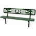 Green In-Ground Mount Paw & Bone Bench