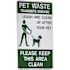 DOGIPOT Aluminum on Leash Pet Sign (Sign-Only)