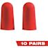Milwaukee Red Disposable Earplugs (10-Pack) with 32 dB Noise Reduction Rating