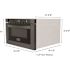 ZLINE Kitchen and Bath 24 in. 1000-Watt Built-In Microwave Drawer in Black Stainless Steel