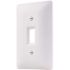 Titan3 1-Gang Decorator Open Toggle Plastic Wall Plate, White Textured