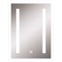 Litex 24 in. x 24 in. Vertical Rectangle LED Mirror with Touch on/off Switch