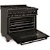 ZLINE Kitchen and Bath 36" 4.6 cu. ft. Dual Fuel Range with Gas Stove and Electric Oven in Black Stainless Steel
