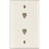 Westek 1-Gang Duplex Phone Jack Modular 4-Conductor with Wall Plate Thermoplastic, White (10-Pack)