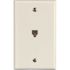 Westek 1-Gang 6-Position 4-Conductor Phone Jack Modular with Wall Plate, Thermoplastic (10-Pack)