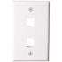 Westek 1-Gang Multi-Media Wall Plate 2-Port Plastic, White (10-Pack)