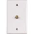 Westek 1-Gang CATV F-Type Coaxial Connector With Wall Plate, Plastic, White (10-Pack)