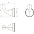 Design House Ames Single J-Hook Robe/Towel Hook in Brushed Nickel