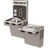 Halsey Taylor HydroBoost Bottle Filling Station and Bi-Level ADA Cooler, Filtered 8 GPH Platinum Vinyl
