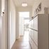 Commercial Electric Commercial Electric 11 in. Contemporary Brushed Nickel Dimmable Integrated LED Flush Mount for Kitchens