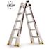 Gorilla Ladders 22 ft. Reach MPXA Aluminum Multi-Position Ladder with Project Bucket, 300 lbs. Load Capacity