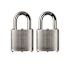Commando Lock Heavy Duty Steel Keyed 1-3/4 in. Padlock W 1-1/8 in. Alloy Shackle Weatherproof Outdoor Durable (2-Pack)