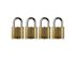 Commando Lock Marine Heavy Duty Brass Rustproof Keyed Padlock 1-3/4 in. W 1-1/8 in. Alloy Shackle Weather Resistant (4-Pack)