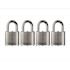 Commando Lock Heavy Duty Steel Keyed 1-3/4 in. Padlock W 1-1/8 in. Alloy Shackle Weatherproof Outdoor Durable (4-Pack)